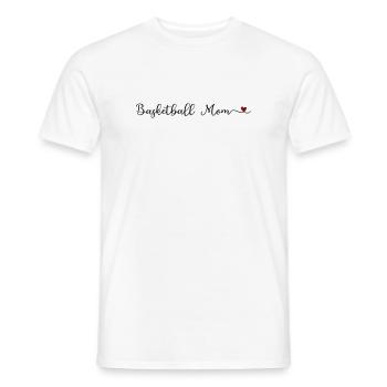 maman basketteuse - T-shirt homme - blanc - Devant - AI Model Male 178 dark (178cm)