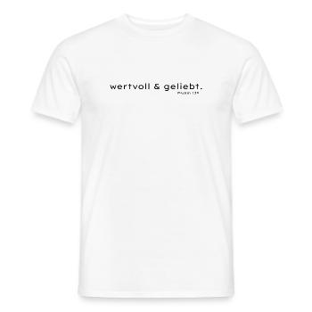 Wertvoll und Geliebt Psalm 139 - Männer T-Shirt - Weiß - Vorne - AI Model Male 178 dark (178cm)