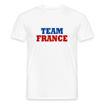 Team france - T-shirt homme - blanc - Devant - AI Model Male 178 dark (178cm)
