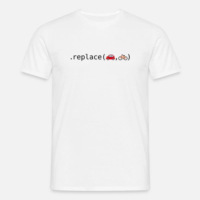 Autos durch Fahrräder ersetzen; Python-Edition - Männer T-Shirt - Weiß