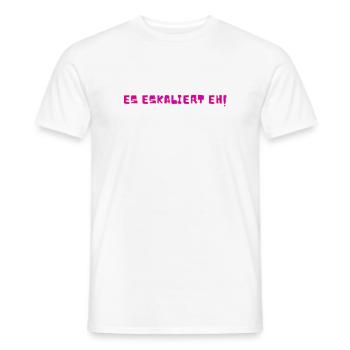 It's escalating anyway! - Men's T-Shirt - white - Front - AI Model Male 178 dark (178cm)