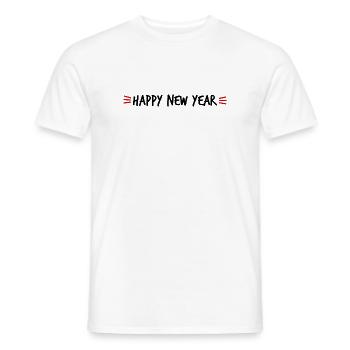 BONNE ANNEE. MEILLEURS VOEUX. SAINT SYLVESTRE - T-shirt homme - blanc - Devant - AI Model Male 178 dark (178cm)