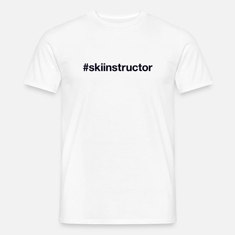 SKI INSTRUCTOR Hashtag - Männer T-Shirt - Weiß
