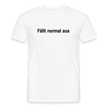 Tombe en panne normalement - T-shirt homme - blanc - Devant - AI Model Male 178 dark (178cm)