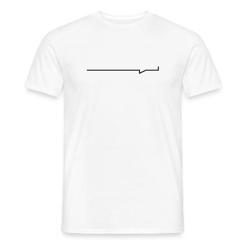 Balken-Sprechblase - Männer T-Shirt - Weiß - Vorne - AI Model Male 178 dark (178cm)
