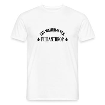 Philanthrop Philanthropin Menschenfreund Moral - Männer T-Shirt - Weiß - Vorne - AI Model Male 178 dark (178cm)