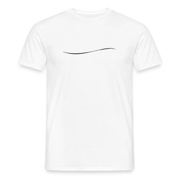Coup d’art coup de pinceau tiret fissure ligne - T-shirt homme - blanc - Devant - AI Model Male 178 dark (178cm)