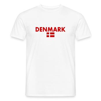 Denmark - Men's T-Shirt - white - Front - AI Model Male 178 dark (178cm)