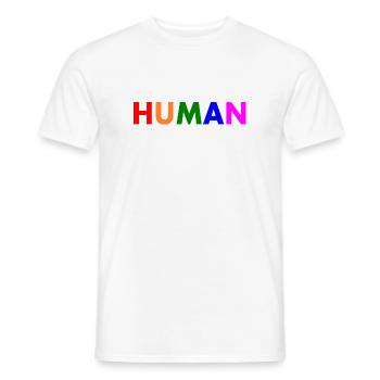 Human - Männer T-Shirt - Weiß - Vorne - AI Model Male 178 dark (178cm)