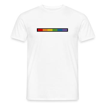 LGBT Tshirt design CSD Shirt - Men's T-Shirt - white - Front - AI Model Male 178 dark (178cm)