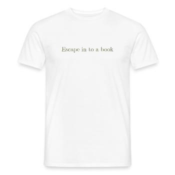 Évadez-vous dans un livre - Olivegreen - T-shirt homme - blanc - Devant - AI Model Male 178 dark (178cm)