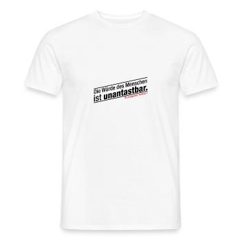 Grundgesetz Die Würde des Menschen ist unantastbar - Männer T-Shirt - Weiß - Vorne - AI Model Male 178 dark (178cm)