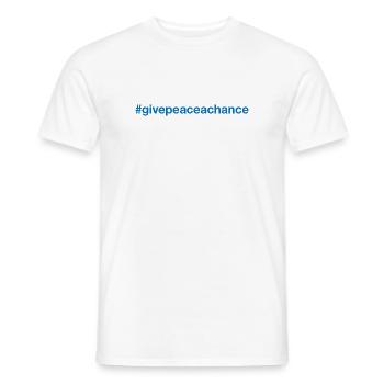 PEACE Hashtag - Männer T-Shirt - Weiß - Vorne - AI Model Male 178 dark (178cm)