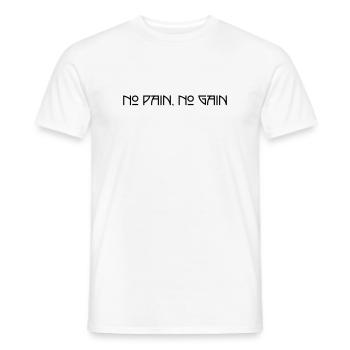 No Pain No Gain - Men's T-Shirt - white - Front - AI Model Male 178 dark (178cm)