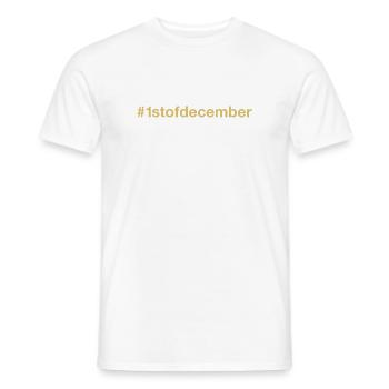 born on December 1st birthday birthday - Men's T-Shirt - white - Front - AI Model Male 178 dark (178cm)