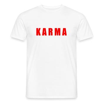 Karma - T-shirt homme - blanc - Devant - AI Model Male 178 dark (178cm)
