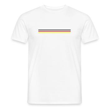 Deutschland Linie Fahne - Männer T-Shirt - Weiß - Vorne - AI Model Male 178 dark (178cm)