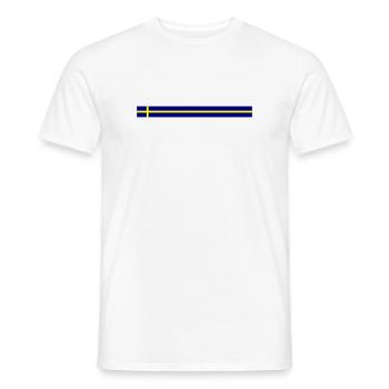 Schweden Flagge Symbol - Männer T-Shirt - Weiß - Vorne - AI Model Male 178 dark (178cm)