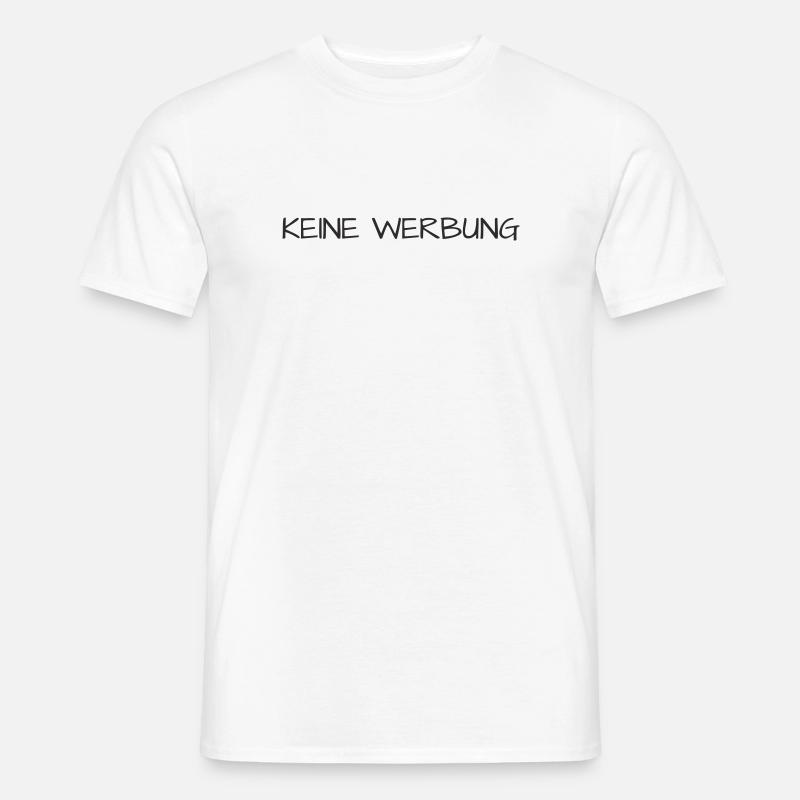 Keine Werbung – Briefkasten-Aufkleber Textdesign - Männer T-Shirt - Weiß