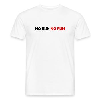 Spiel mutig oder bleib zu Hause - Männer T-Shirt - Weiß - Vorne - AI Model Male 178 dark (178cm)