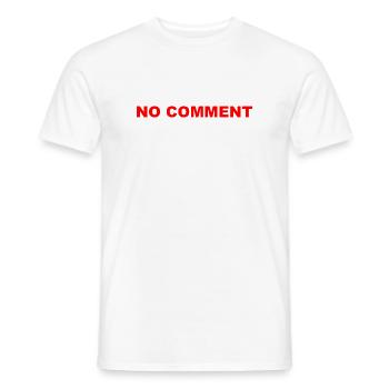 No_Comment - Men's T-Shirt - white - Front - AI Model Male 178 dark (178cm)