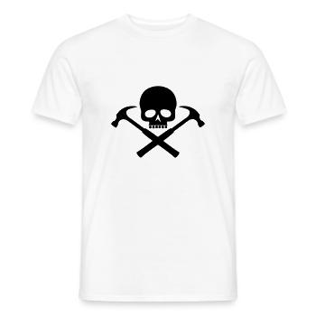 Totenkopf hammer / skull hammer - Männer T-Shirt - Weiß - Vorne - AI Model Male 178 dark (178cm)
