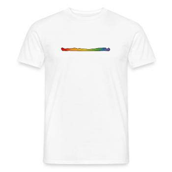 T-shirt arc-en-ciel queer lgbtqi lgbt - T-shirt homme - blanc - Devant - AI Model Male 178 dark (178cm)
