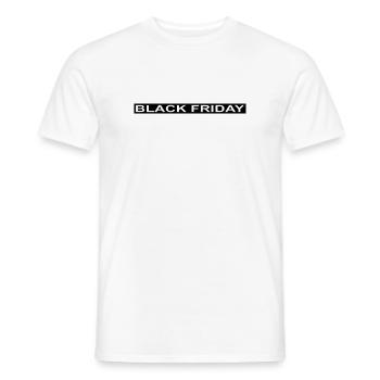 Noir Vendredi Minimaliste - T-shirt homme - blanc - Devant - AI Model Male 178 dark (178cm)