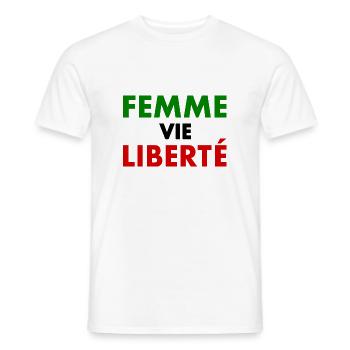 Freiheit des Frauenlebens - Männer T-Shirt - Weiß - Vorne - AI Model Male 178 dark (178cm)
