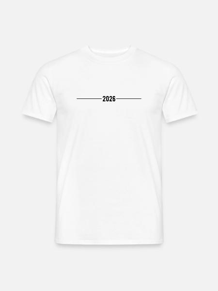 2026 - Year - Line - New Year - Men's T-Shirt - white