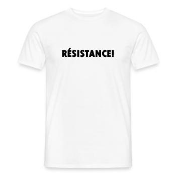 Résistance - Men's T-Shirt - white - Front - AI Model Male 178 dark (178cm)