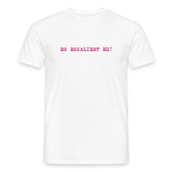 It's escalating anyway! - Men's T-Shirt - white - Front - AI Model Male 178 dark (178cm)