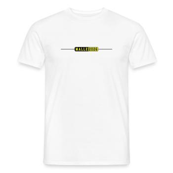 Malle 2026 - Men's T-Shirt - white - Front - AI Model Male 178 dark (178cm)