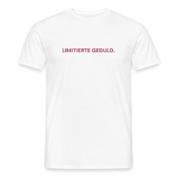 Limitierte Geduld / Lustiges T-Shirt für jeden Tag - Männer T-Shirt - Weiß - Vorne - AI Model Male 178 dark (178cm)
