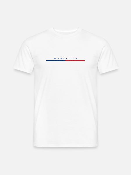 Marseille - Frankreich - France - Rot Blau - Männer T-Shirt - Weiß