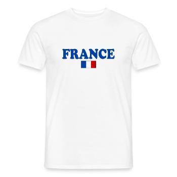 FRANCE FRENCH FLAG - Men's T-Shirt - white - Front - AI Model Male 178 dark (178cm)