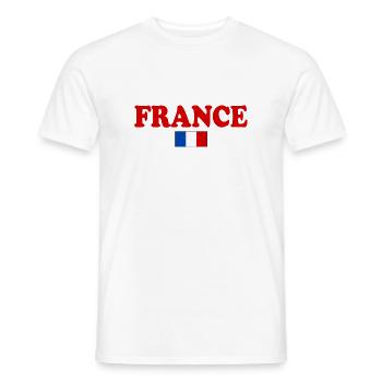 France - Männer T-Shirt - Weiß - Vorne - AI Model Male 178 dark (178cm)