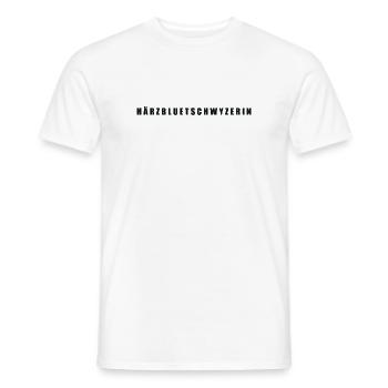 Härzbluetschwyzerin Kanton Schwyz - Männer T-Shirt - Weiß - Vorne - AI Model Male 178 dark (178cm)
