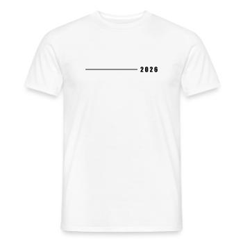 2026 Line - Men's T-Shirt - white - Front - AI Model Male 178 dark (178cm)