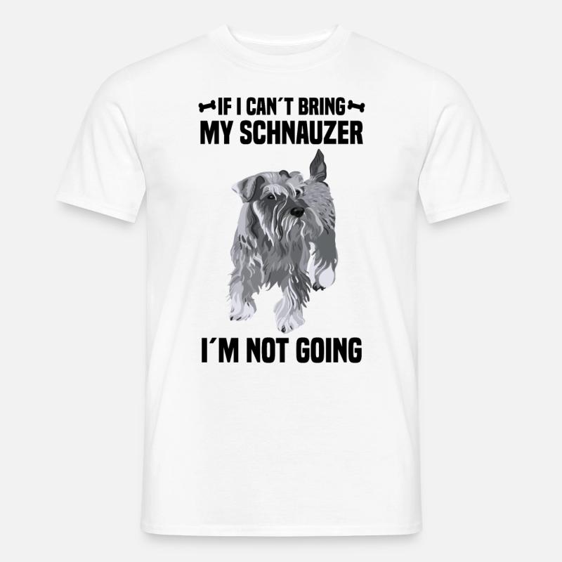 Schnauzer Hunderasse - T-shirt herr - vit