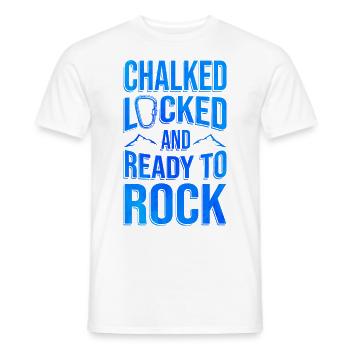 Chalked Locked And Ready To Rock Rock Climber Boul - Männer T-Shirt - Weiß - Vorne - AI Model Male 178 dark (178cm)