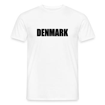 Denmark - Men's T-Shirt - white - Front - AI Model Male 178 dark (178cm)