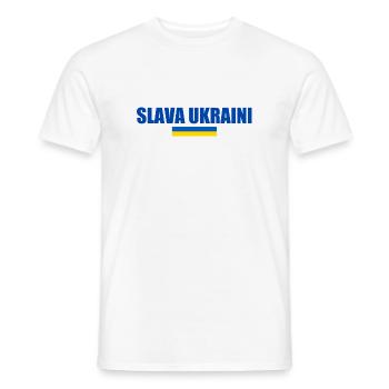 Slava ukraini - Männer T-Shirt - Weiß - Vorne - AI Model Male 178 dark (178cm)