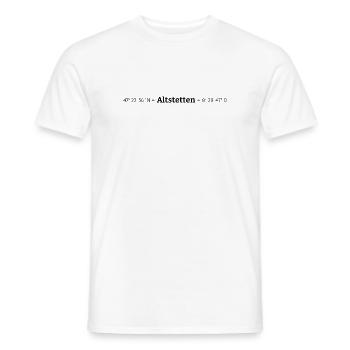 Coordonnées Altstetten Kreis 9 Zurich - T-shirt homme - blanc - Devant - AI Model Male 178 dark (178cm)