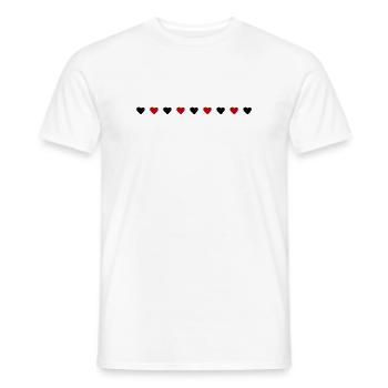 Amour de la ligne de cœur - T-shirt homme - blanc - Devant - AI Model Male 178 dark (178cm)