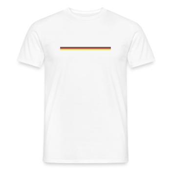 Deutschland Fahne Linie - Männer T-Shirt - Weiß - Vorne - AI Model Male 178 dark (178cm)
