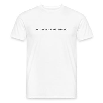 Unlimited_Potential_Star_Black - T-shirt homme - blanc - Devant - AI Model Male 178 dark (178cm)