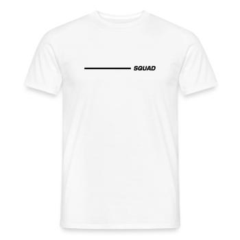 Squad Schriftzug Linie Schwarz - Männer T-Shirt - Weiß - Vorne - AI Model Male 178 dark (178cm)