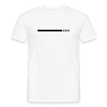 2026 Line - Men's T-Shirt - white - Front - AI Model Male 178 dark (178cm)