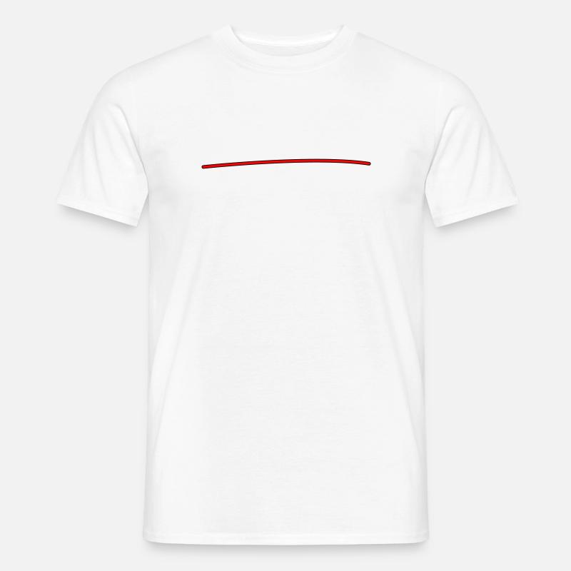 Minimalist Red Line – Modern Statement De - Men’s T-shirt - white